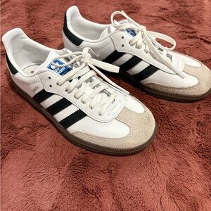Adidas Kids White and Black Samba
